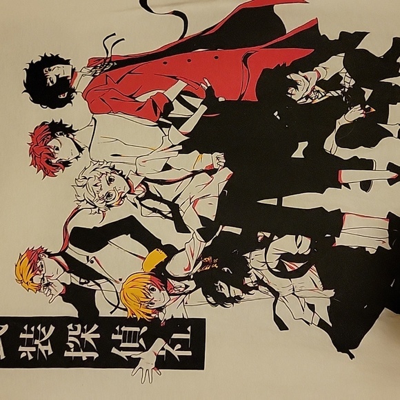 Bungo Stray Dogs academia shirt graphics on front and back like new condition L - Picture 2 of 7
